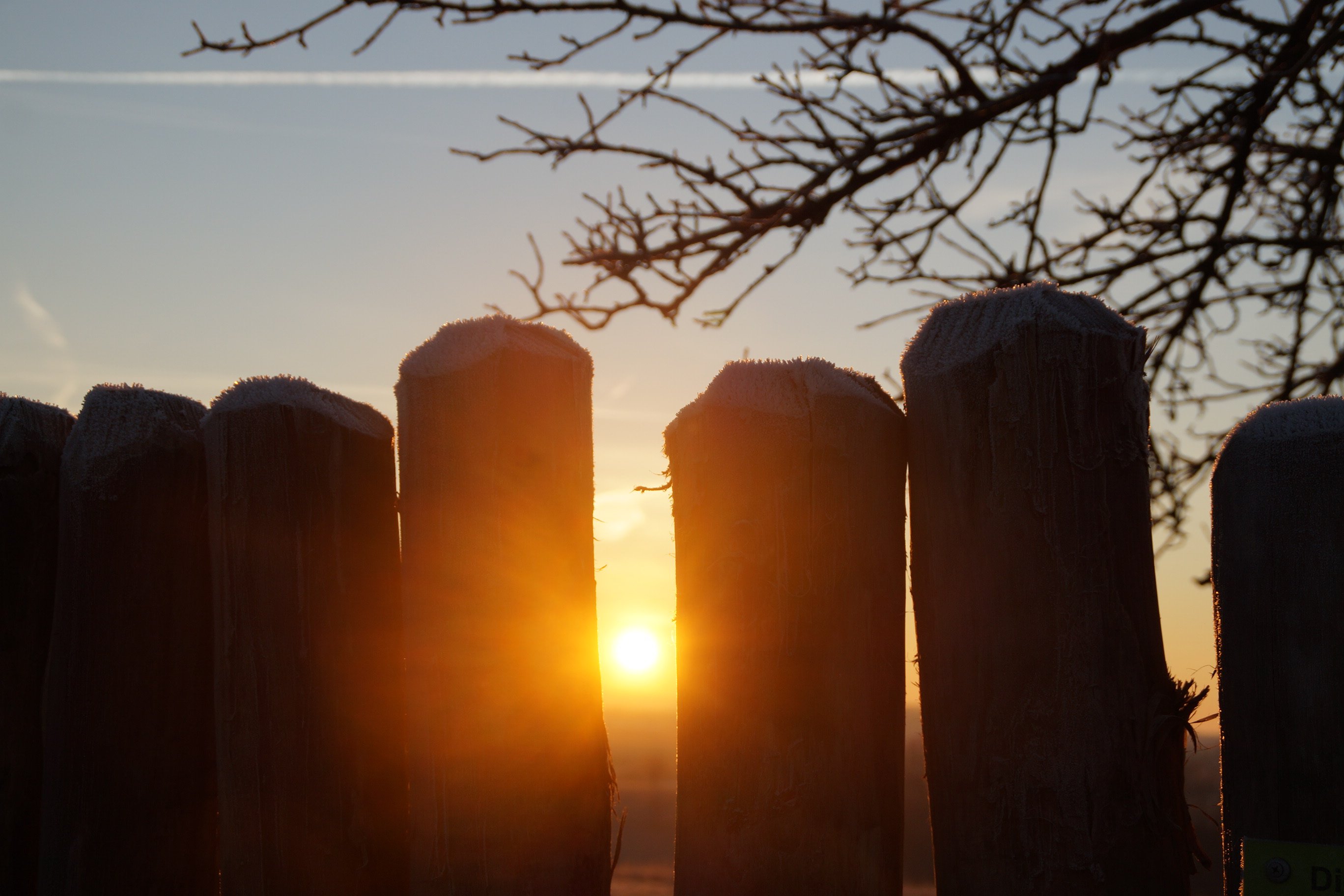 Sonnenaufgang an der Kreisgrabenanlage Ippesheim 