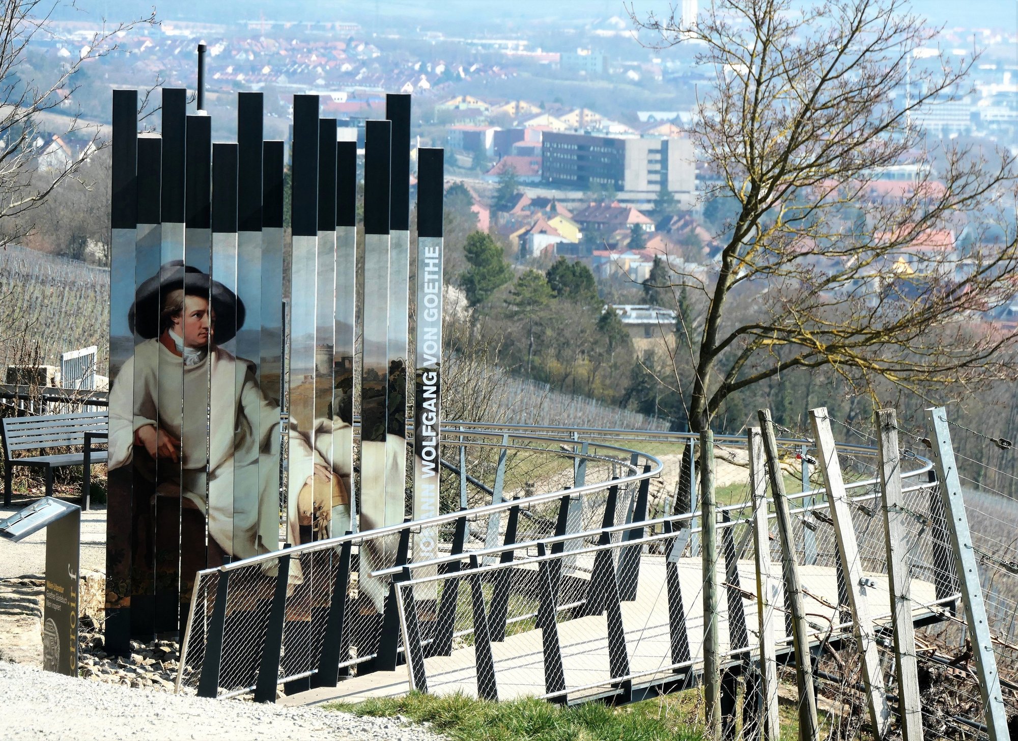 Literaturbalkon Würzburger Stein mit Goethe